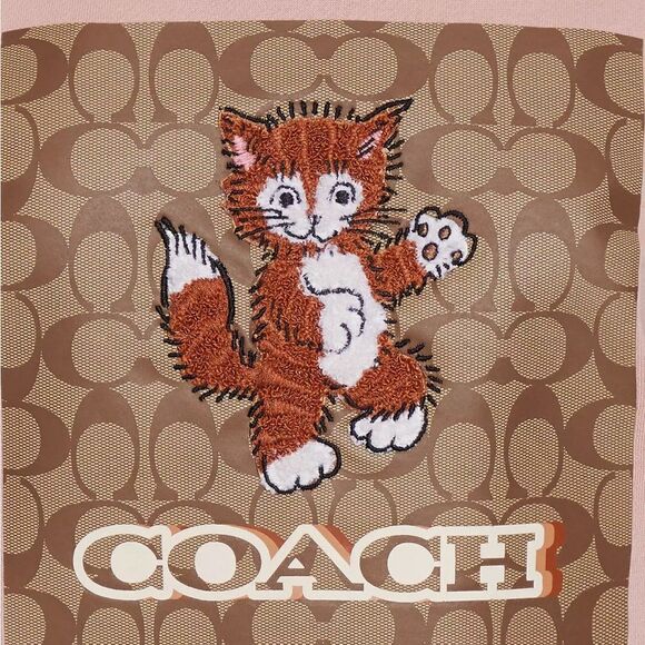 NWT Coach‎ Signature Kitten Crewneck size XL - Picture 4 of 5